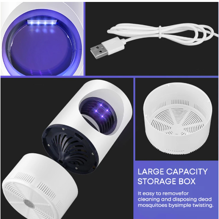 Mosquito Killer Round Lamp USB Mosquito Repellent LED Anti-mosquito UV ...